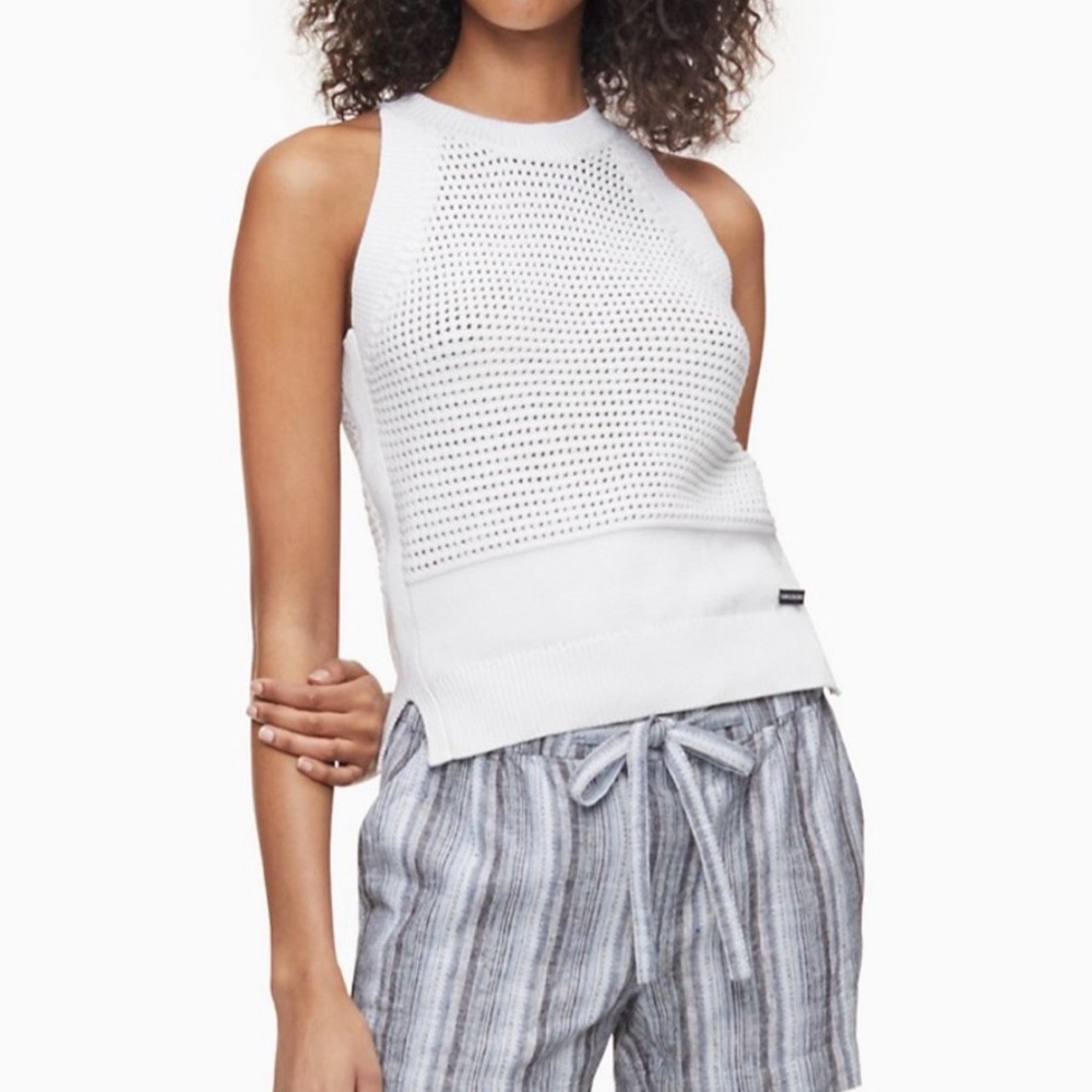 Calvin Klein open stitch tank